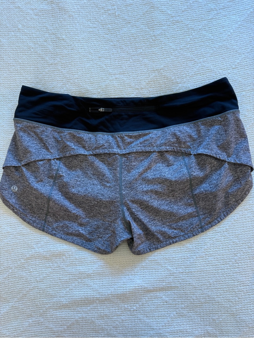Lululemon Speed Up Low Rise Lined Running Shorts Heathered Gray 10 2.5 Inseam - Picture 2 of 5